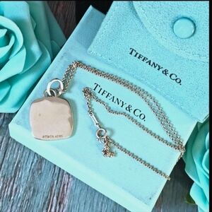 ✨ Tiffany & Co. Cushion Tag Vintage Necklace Sterling 925 Rare Engravable✨